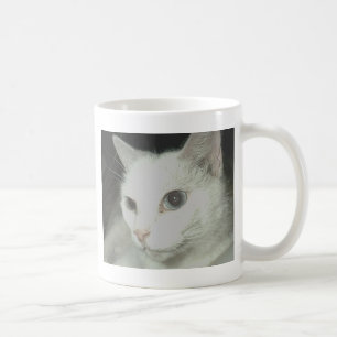 Weiße Katze Tasse
