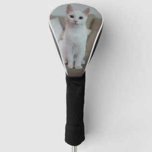 Weiße Katze Zazzle_Growshop. Golf Headcover