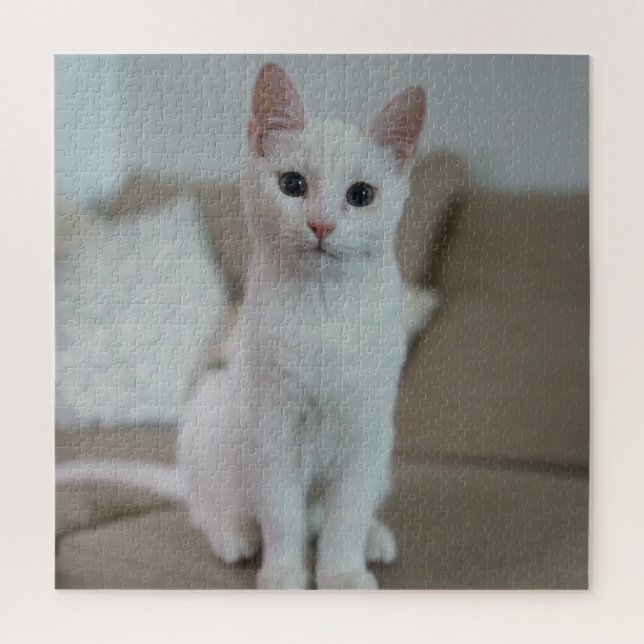 Weiße Katze | Zazzle_Growshop. Puzzle (Vertikal)