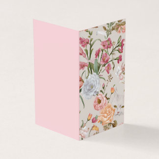 Weiße Katzen rosa Rosen Blumen-Flat-Dankeskarten