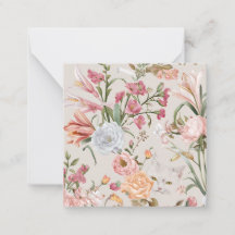 Weiße Katzen rosa Rosen Blumen-Flat-Dankeskarten