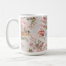 Weiße Katzen rosa Rosen floral 