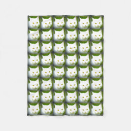 Weiße Katzen Thunder_Cove Fleecedecke