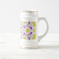 Weiße Keramik-Bierstein-Tasse