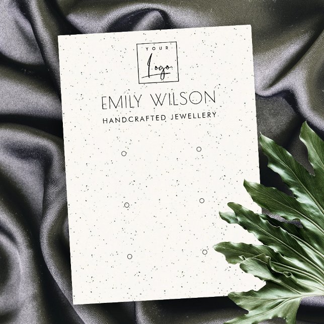 WEISSE KERAMIK TEXTURE DREI EARRING DISPLAY LOGO VISITENKARTE (Von Creator hochgeladen)