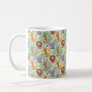 Weiße Keramiktasse mit süßem Cartoon-Tiermuster Kaffeetasse
