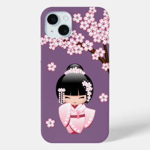 Weiße Kimono Kokeshi Puppe - Süßes Geisha-Mädchen Case-Mate iPhone Hülle