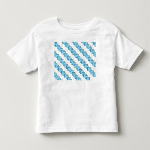Weiße Kindert-Shirt mit modernem Türkis-Geometrik Kleinkind T-shirt
