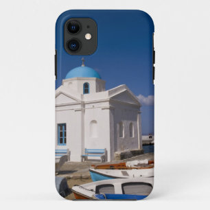 Weiße Kirche am Strand in der Nähe des Ägäischen M Case-Mate iPhone Hülle