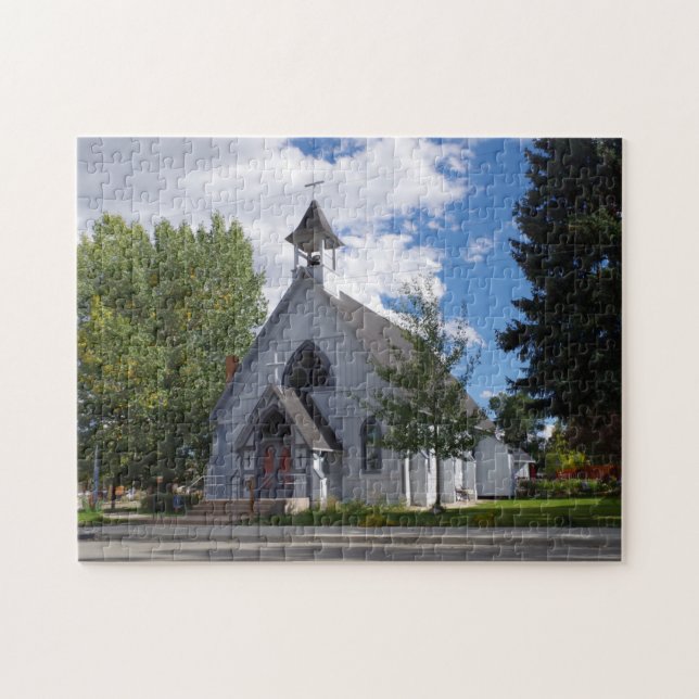 Weiße Kirche - Buena Vista Colorado Puzzle (Horizontal)