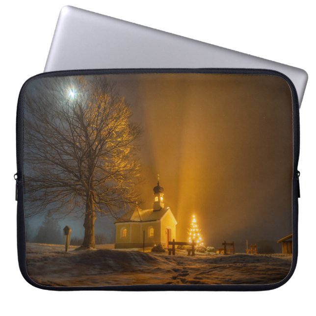 WEISSE KIRCHE UND BROWN LAPTOPSCHUTZHÜLLE (Vorderseite)