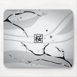 Weiße Kirschblossom Tree Mousepad