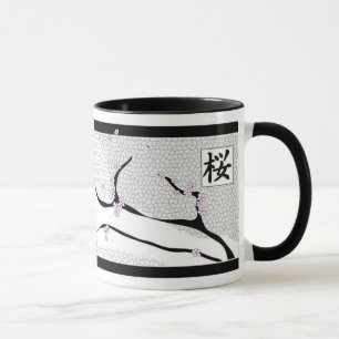 Weiße Kirschblossom Tree Tasse