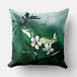 Weiße Kirschblüten Kissen