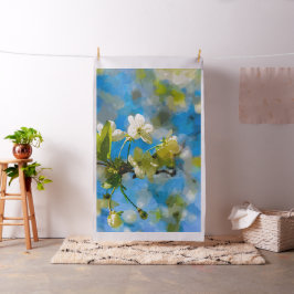 Weiße Kirschblüten Stoff