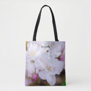 Weiße Kirschblüten-Tasche