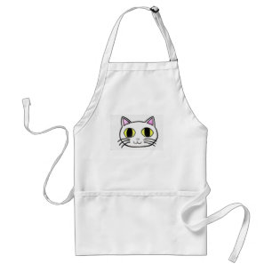 Weiße Kitty-Schürze Schürze