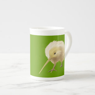 Weiße Kiwi-Tasse Prozellantasse