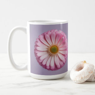 Weiße klassische Tasse 'Pink Flower Meditation'