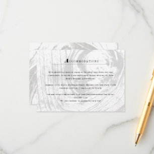 Weiße klassische Winterhochzeit aus rustikalem Hol Begleitkarte