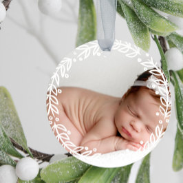Weiße Kleider | Erste Weihnachten des Kindes Keramik Ornament