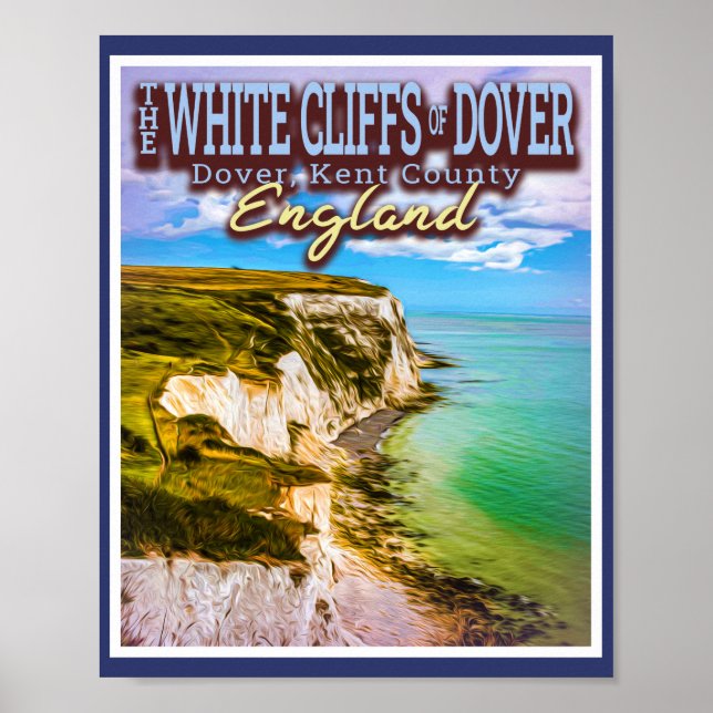 WEISSE KLIFFE VON DOVER - DOVER KENT ENGLAND POSTER (Vorne)