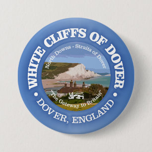 Weiße Klippen von Dover (rd) Button