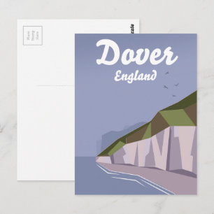 Weiße Klippen von Dover-Reiseposter Postkarte