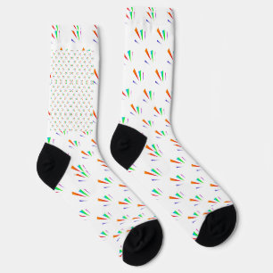 Weiße Kniestrümpfe mit schwarzen Fersen  Socken