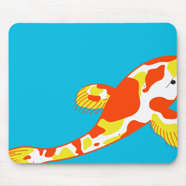 Weiße Koi Fische Mousepad (Vorne)
