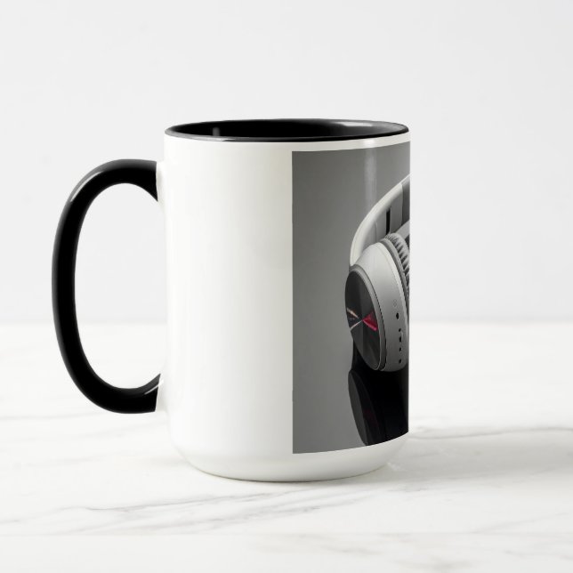 weiße Kopfhörer Tasse (Links)
