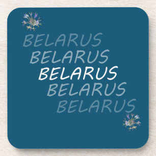 Weisse Kornblume National Belarus Getränkeuntersetzer