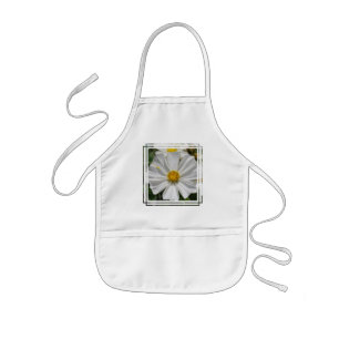Weiße Kosmos-Blumen-kleine Schürze