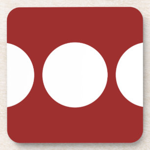 Weiße Kreise in Rot Getränkeuntersetzer