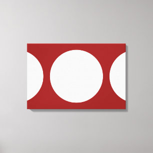 Weiße Kreise in Rot Leinwanddruck