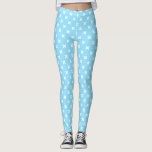 Weiße Kreuzstiche auf Babyblau Leggings<br><div class="desc">Weiße Kreuzstiche auf Babyblau</div>