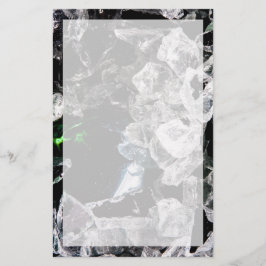 Weiße Kristalle im Schwarzen Weltraum Briefpapier