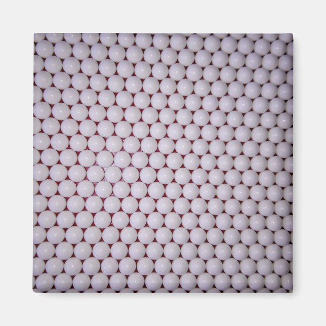 Weiße Kugeln Magnet (Vorne)