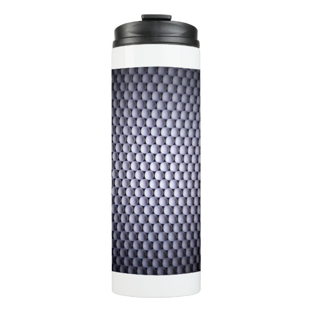 Weiße Kugeln Thermosbecher (Vorderseite)