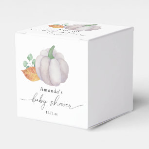 Weiße Kürbis-Herbst-Baby-Party Geschenkschachtel
