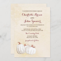 Weiße Kürbis Herbst Ernte lädt Hochzeit ein