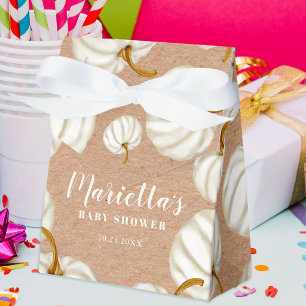 Weiße Kürbis-Kürbis-Kürbis-Kürbis-Babydusche Geschenkschachtel