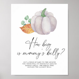Weiße Kürbis - wie groß ist Mamas Bauch Spiel  Poster