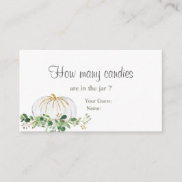 Weiße Kürbisgrün Blüte Wie viele Kanadier Begleitkarte