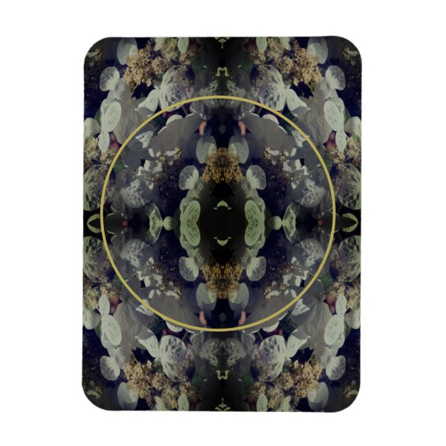 Weiße Lacecap Hydrangea Rahmen hinzufügen Ihr Foto Magnet (Vertikal)