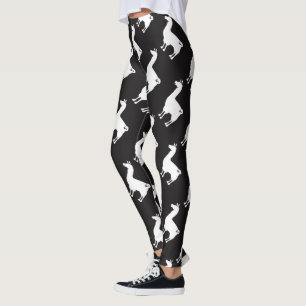 Weiße Lama-Leggings Leggings