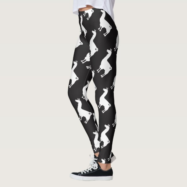 Weiße Lama-Leggings Leggings (Links)