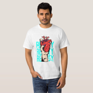 Weiße Langarm-T-Shirts mit 3D-Herz-Design  T-Shirt