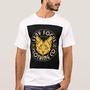 „Weiße Langarm-T-Shirts mit Katzen-Design“ T-Shirt