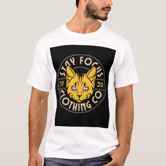 „Weiße Langarm-T-Shirts mit Katzen-Design“ T-Shirt